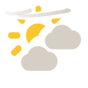 Mostly cloudy and few cirrus