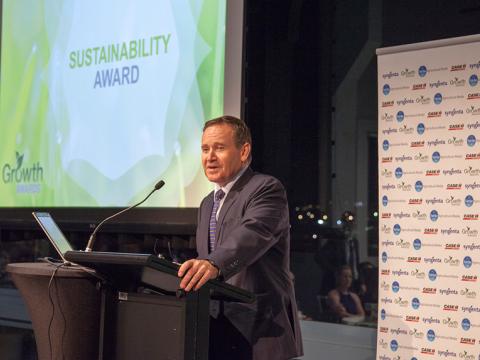 Paul Luxton at Growth Awards night