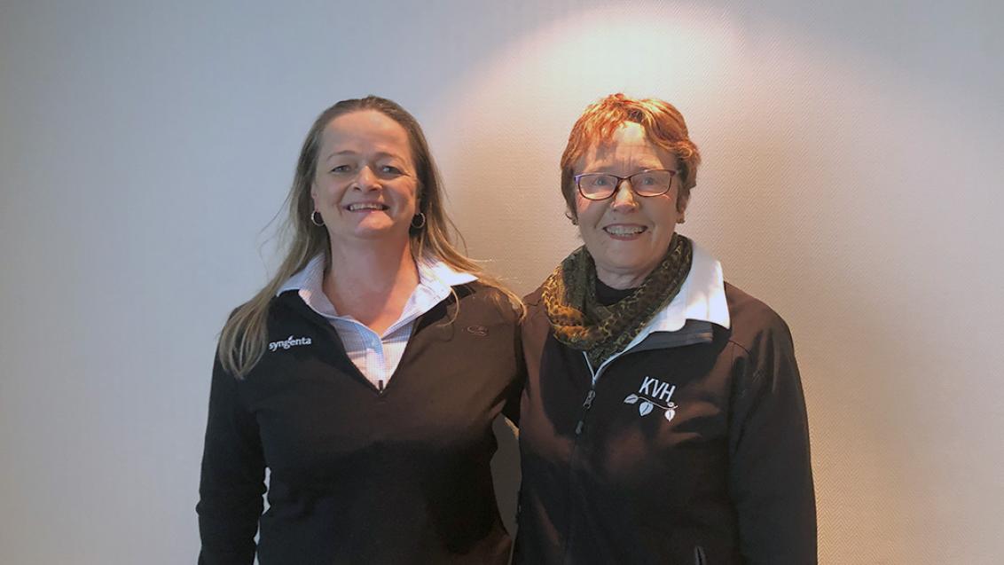 Left to right: Raeleen Watherston (Syngenta), Linda Peacock (Kiwifruit Vine Health)