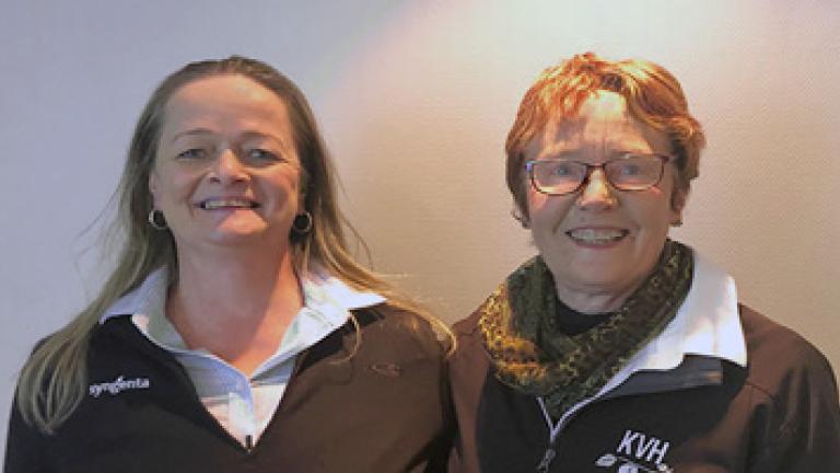 Left to right: Raeleen Watherston (Syngenta), Linda Peacock (Kiwifruit Vine Health)
