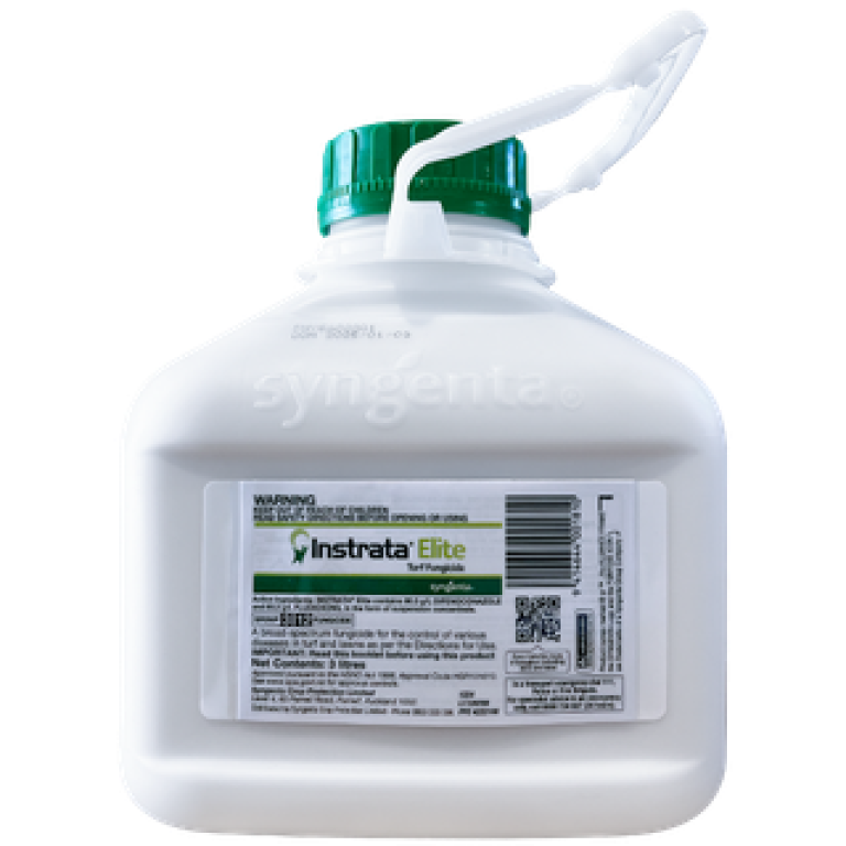 White plastic jug with green pump dispenser and product label
